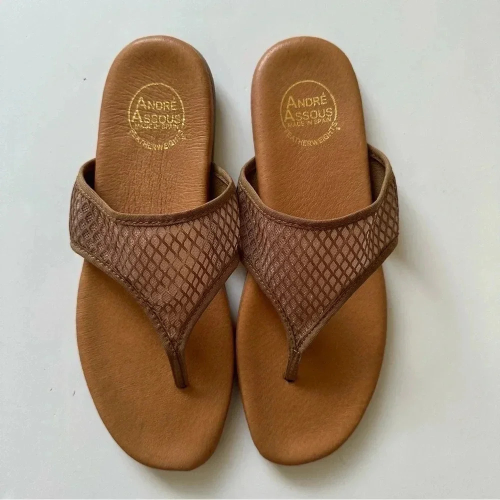 Andre‎ Assous Paige Sandal Taupe Mesh Size 40
